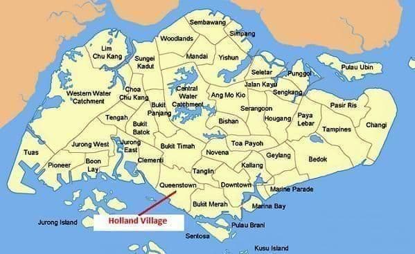 Mapa del distrito de Singapur