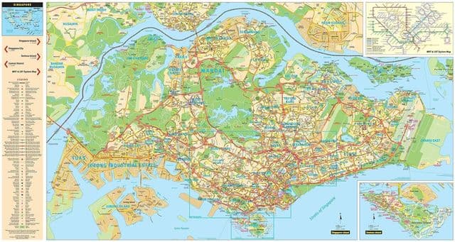 Mapa de los barrios de Singapur