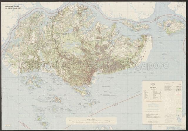 Mapa de elevación de Singapur