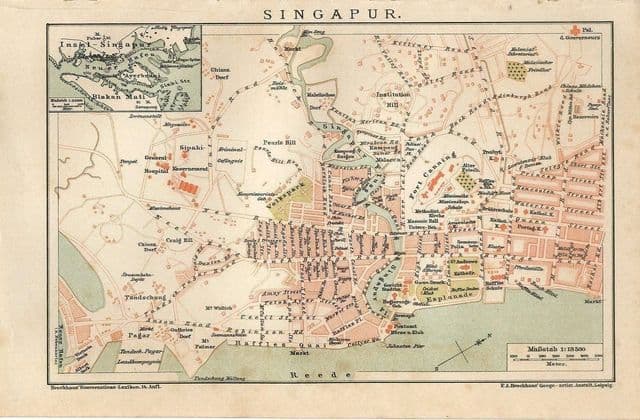 Mapa antiguo de Singapur