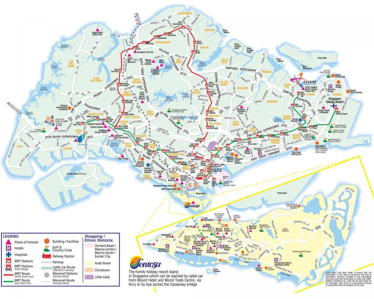 Mapa de calles de Singapur