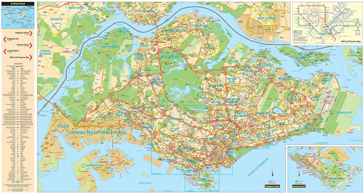 Mapa de los barrios de Singapur